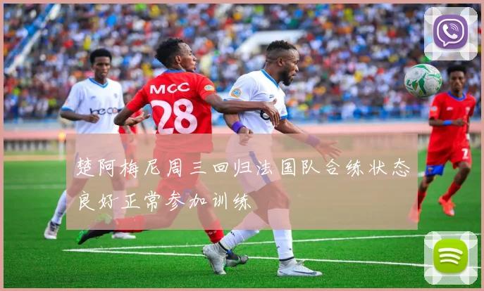楚阿梅尼周三回归法国队合练状态良好正常参加训练
